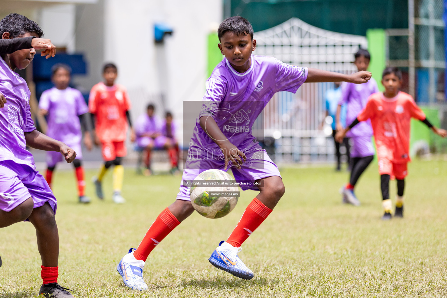 Day 1 of Milo kids football fiesta, held in Henveyru Football Stadium, Male', Maldives on Wednesday, 11th October 2023 Photos: Nausham Waheed/ Images.mv