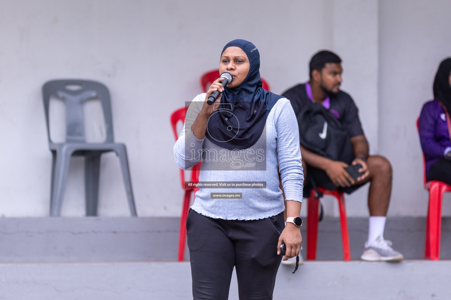 Day 2 of Nestle' Kids Netball Fiesta 2023 held in Henveyru Stadium, Male', Maldives on Thursday, 1st December 2023. Photos by Nausham Waheed / Images.mv