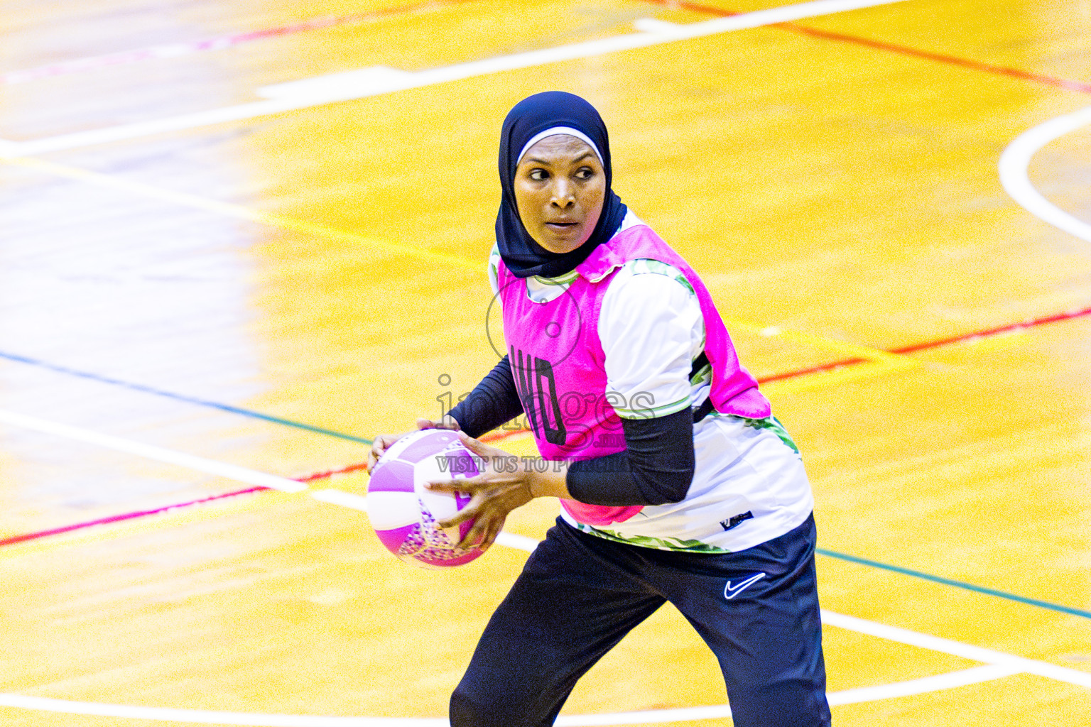 KYRC vs Sports Club Shining Star in Day 10 of National Netball Tournament 2025 held in Social Center at Male', Maldives on Tuesday, 27th May 2025. Photos: Nausham Waheed / images.mv