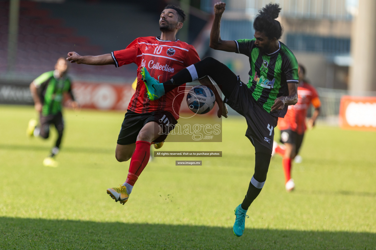 Biss Buru Sports vs JJ Sports Club  in 2nd Division 2022 on 14th July 2022, held in National Football Stadium, Male', Maldives Photos: Hassan Simah / Images.mv