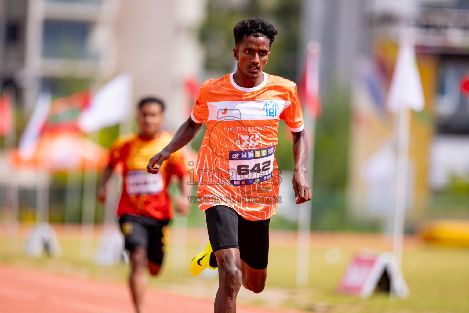 Day 3 of MWSC Interschool Athletics Championships 2024 held in Hulhumale Running Track, Hulhumale, Maldives on Monday, 11th November 2024. 
Photos by: Hassan Simah / Images.mv