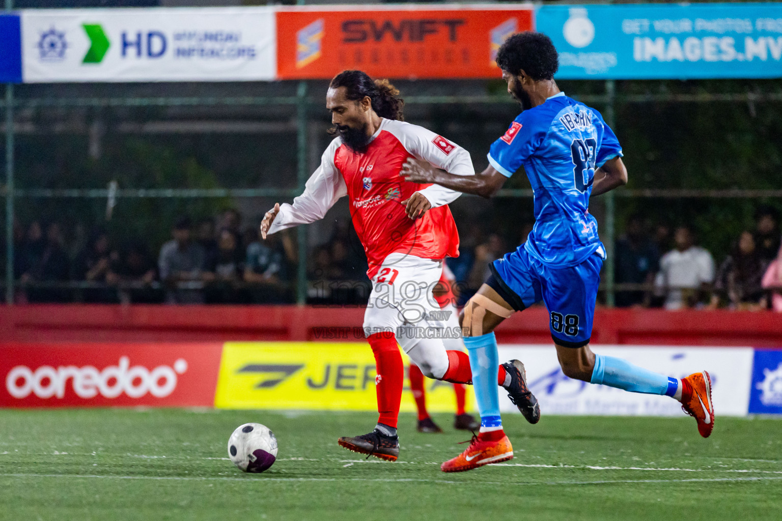 N Maafaru vs N Kendhikulhudhoo in Day 23 of Golden Futsal Challenge 2024 was held on Tuesday , 6th February 2024 in Hulhumale', Maldives Photos: Nausham Waheed / images.mv