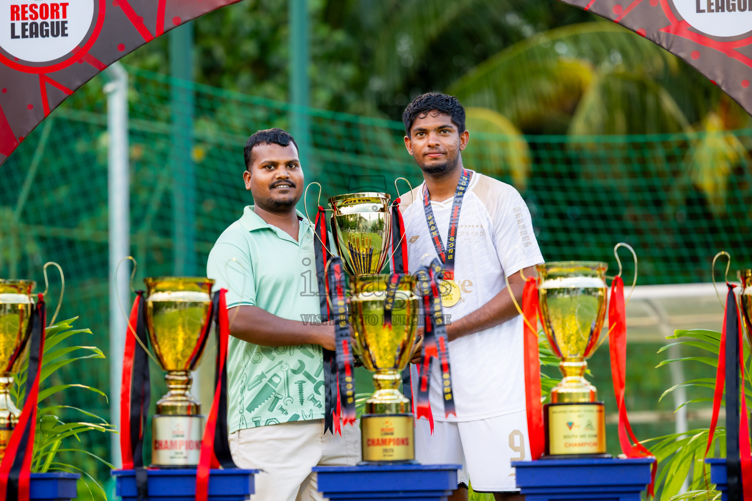 Barcelo vs Conrad in the Final of Resort League 2025 (Ari Zone) was held on Sunday, 28th June 2025 in Conrad Maldives Rangali Island, Alif Dhaalu Atoll, Maldives. Photos: Nausham Waheed / images.mv