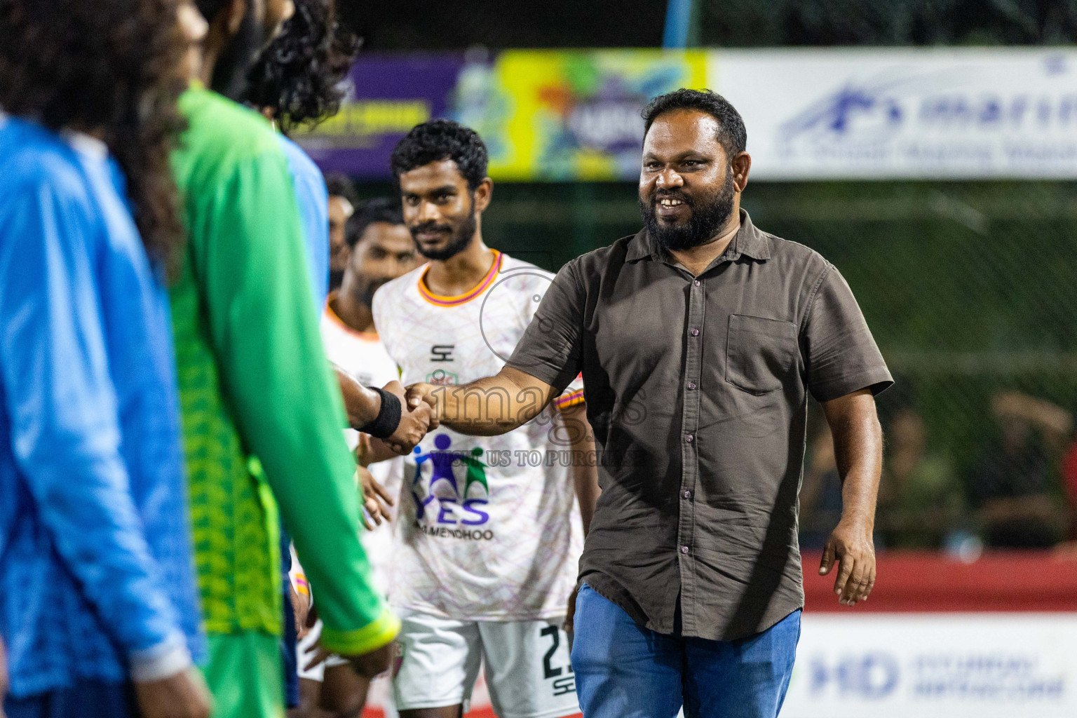 GA Gemanafushi vs GA Maamendhoo in Day 19 of Golden Futsal Challenge 2024 was held on Friday, 2nd February 2024 in Hulhumale', Maldives Photos: Nausham Waheed / images.mv