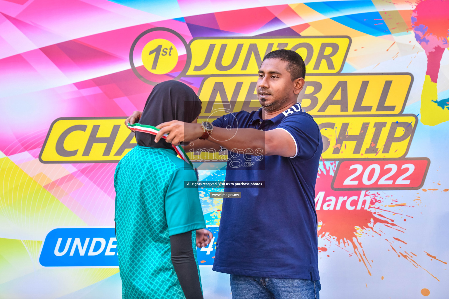 Final of Junior Netball Championship 2022 held in Male', Maldives on 19th March 2022. Photos by Nausham Waheed