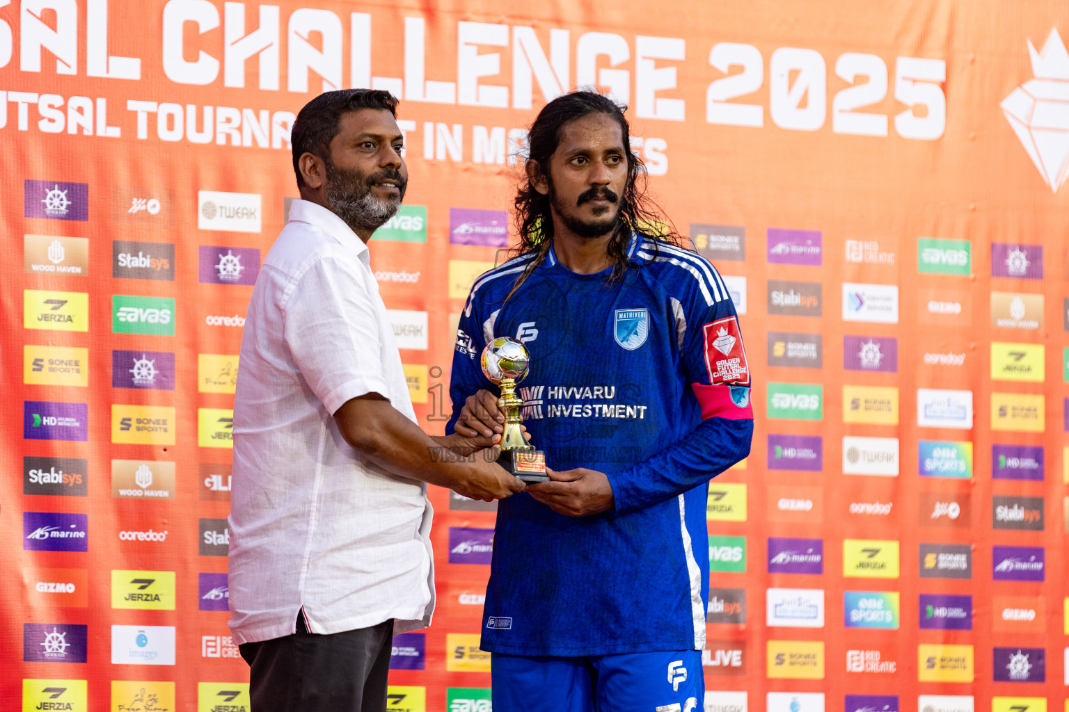AA. Mathiveri VS AA. Thoddoo in Atoll Round Final on Day 20 of Golden Futsal Challenge 2025 was held on Friday, 24 January 2025, in Hulhumale', Maldives. 
Photos: Hassan Simah / images.mv