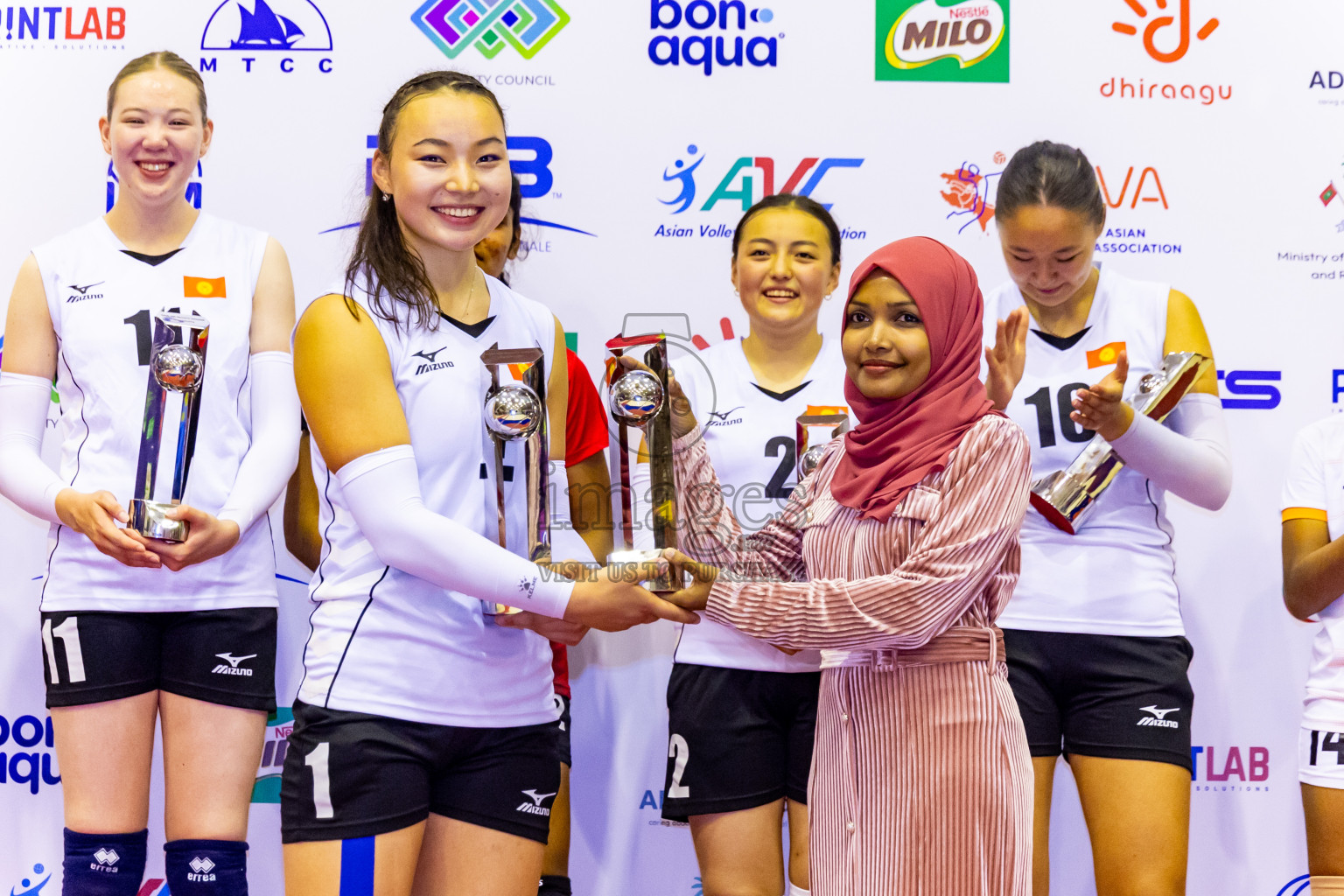 Kyrgyzstan vs Sri Lanka in Final of CAVA U20 Woman's Volleyball Championship 2024 was held in Social Center, Male', Maldives on 23rd July 2024. Photos: Nausham Waheed / images.mv