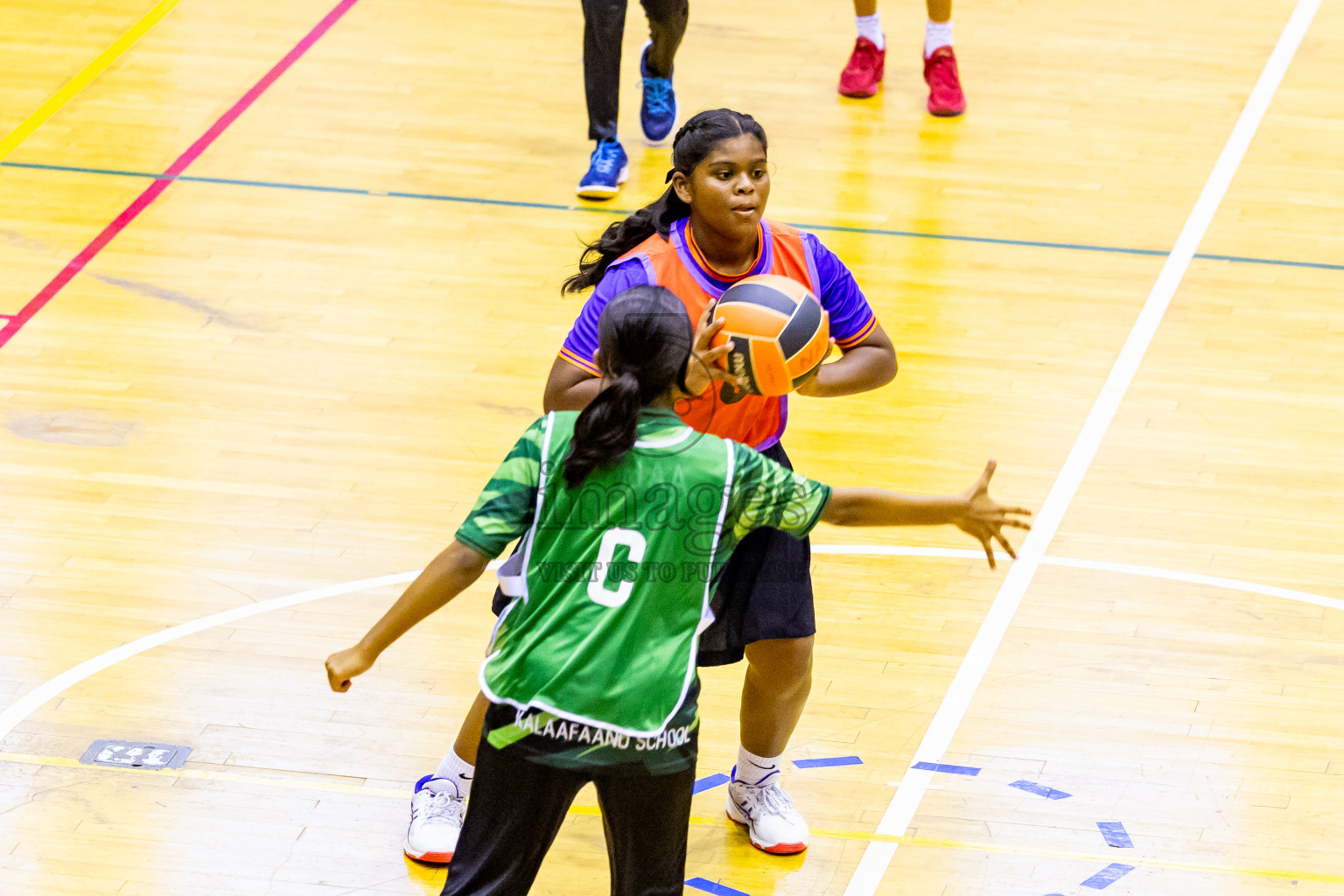 Day 9 of 25th Inter-School Netball Tournament was held in Social Center at Male', Maldives on Monday, 19th August 2024. Photos: Nausham Waheed / images.mv