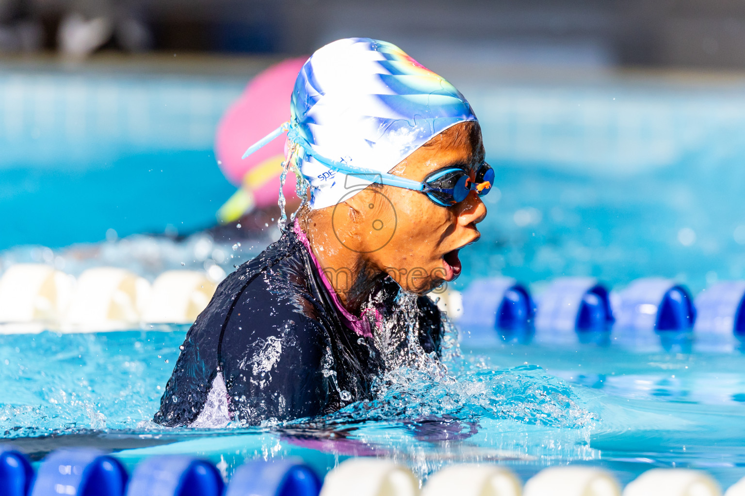 Day 5 of 1st National Short Course Swimming Competition held in Hulhumale', Maldives on Wednesday, 18th June 2025. Photos: Nausham Waheed / images.mv