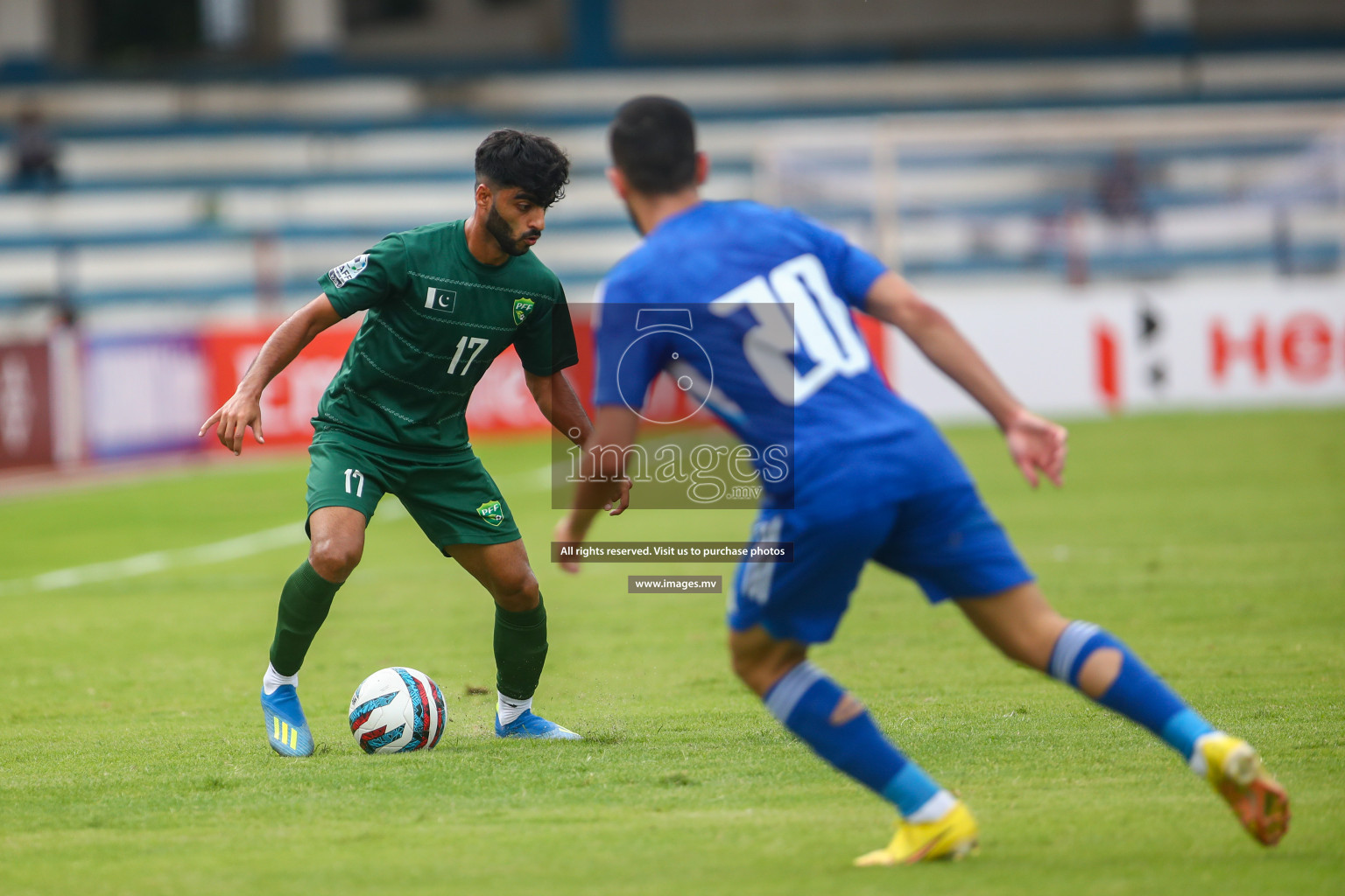 Pakistan vs Kuwait in SAFF Championship 2023 held in Sree Kanteerava Stadium, Bengaluru, India, on Saturday, 24th June 2023. Photos: Nausham Waheed, Hassan Simah / images.mv