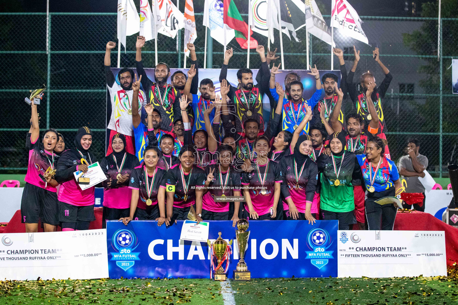 Final of MFA Futsal Tournament 2023 on 10th April 2023 held in Hulhumale'. Photos: Nausham waheed /images.mv