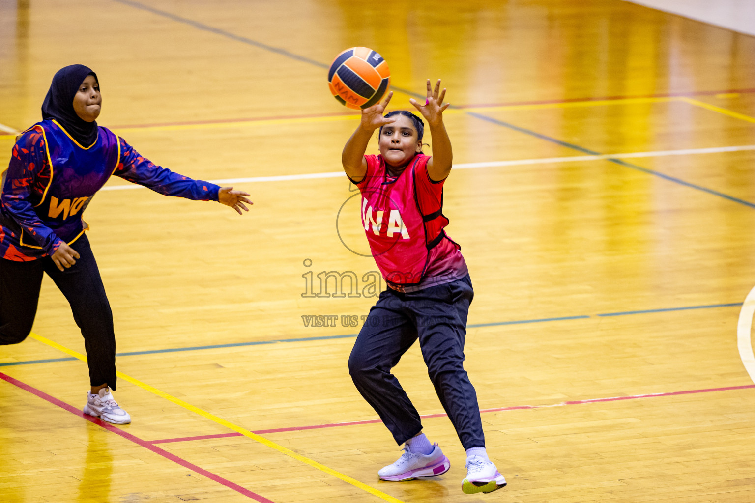 Day 8 of 25th Inter-School Netball Tournament was held in Social Center at Male', Maldives on Sunday, 18th August 2024. Photos: Nausham Waheed / images.mv