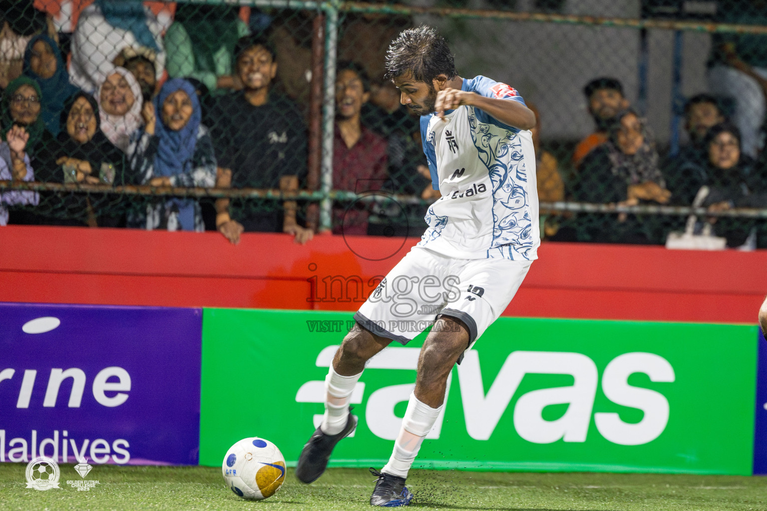 V. Fulidhoo vs V. Felidhoo in Day 12 of Golden Futsal Challenge 2025 was held on Thursday, 16th January 2025, in Hulhumale', Maldives Photos: Mohamed Mahfooz Moosa / images.mv