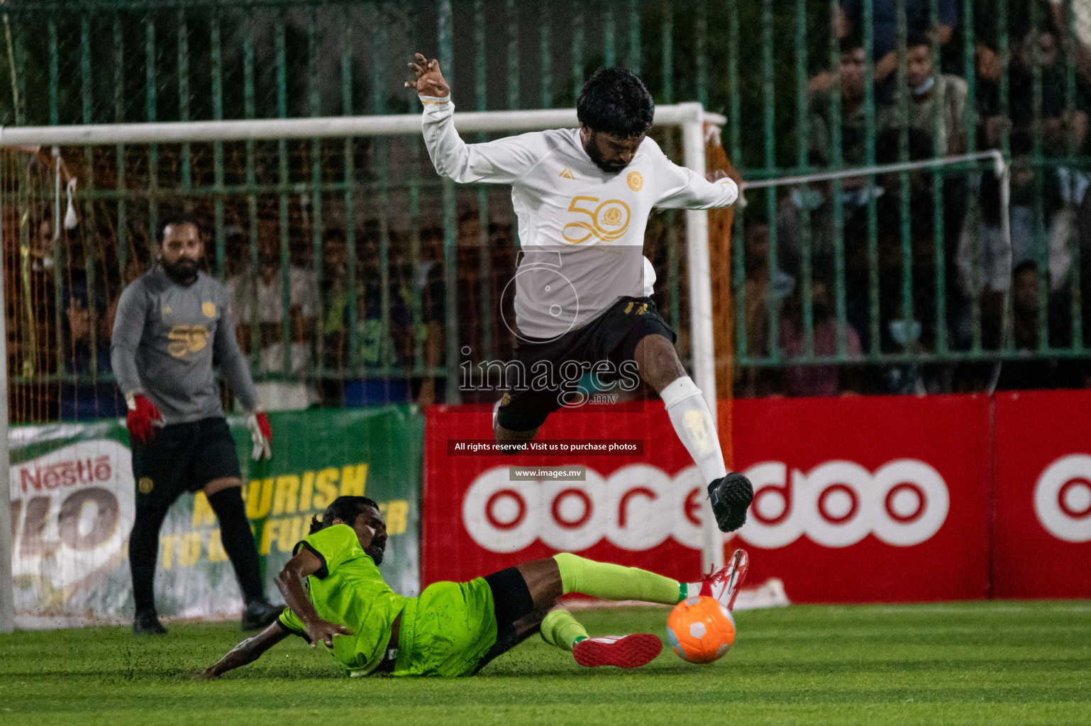 Team FSM Vs Prisons Club in the Semi Finals of Club Maldives 2021 held in Hulhumale, Maldives on 15 December 2021. Photos: Shuu Abdul Sattar / images.mv