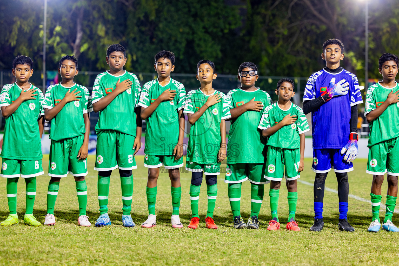 Victory Sports Club vs Hurriyya Sports Club (U12) in Day 9 of Dhivehi Youth League 2024 held at Henveiru Stadium on Saturday, 14th December 2024. Photos: Nausham Waheed / Images.mv