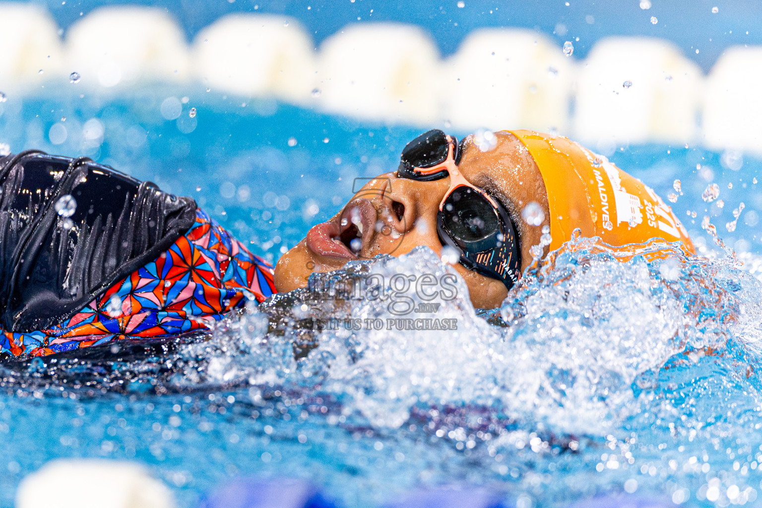 Day 4 of 1st National Short Course Swimming Competition held in Hulhumale', Maldives on Tuesday, 17th June 2025. Photos: Nausham Waheed / images.mv