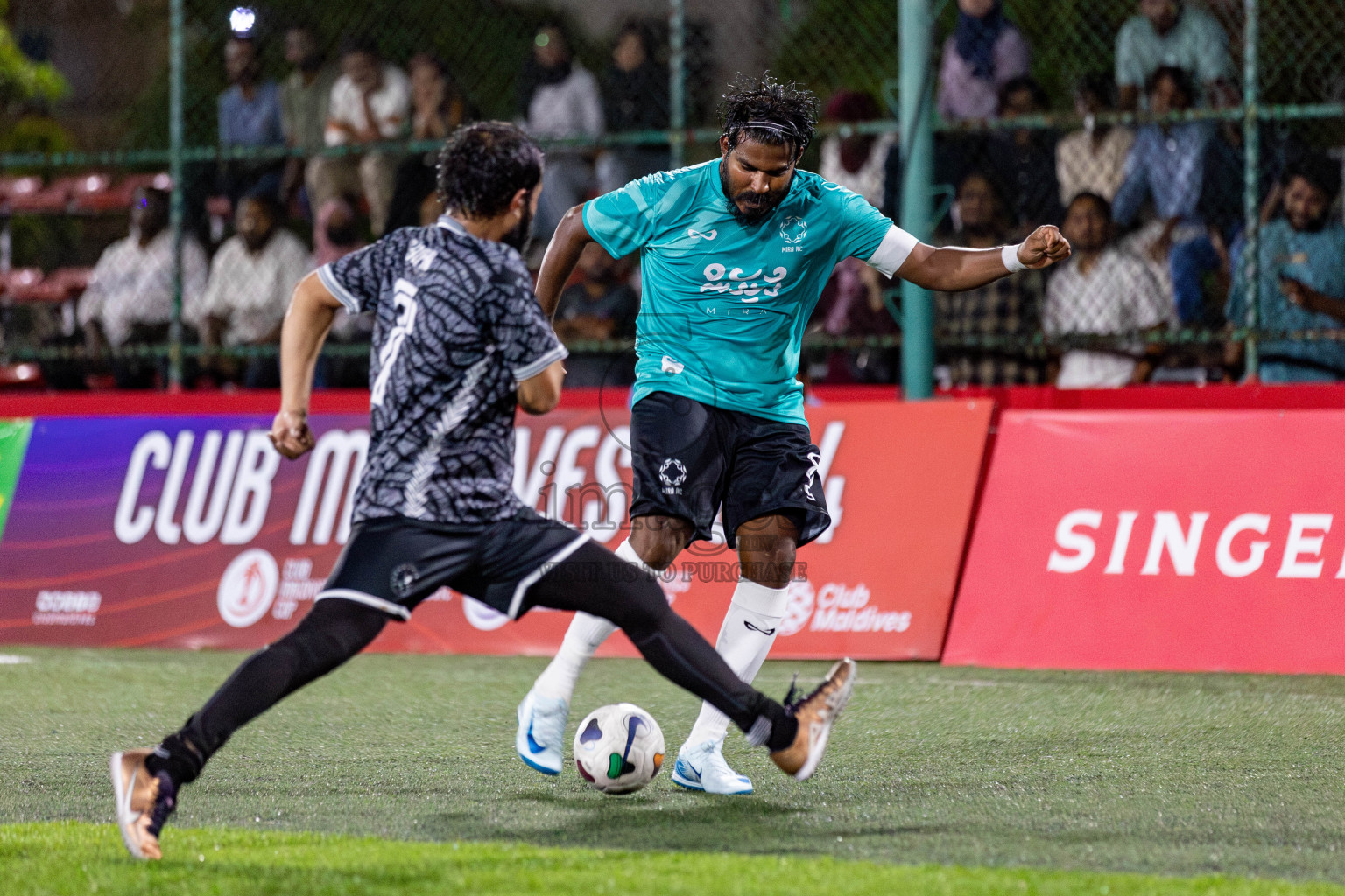 MIRA RC VS CLUB CVC in Club Maldives Classic 2024 held in Rehendi Futsal Ground, Hulhumale', Maldives on Sunday, 8th September 2024. 
Photos: Hassan Simah / images.mv