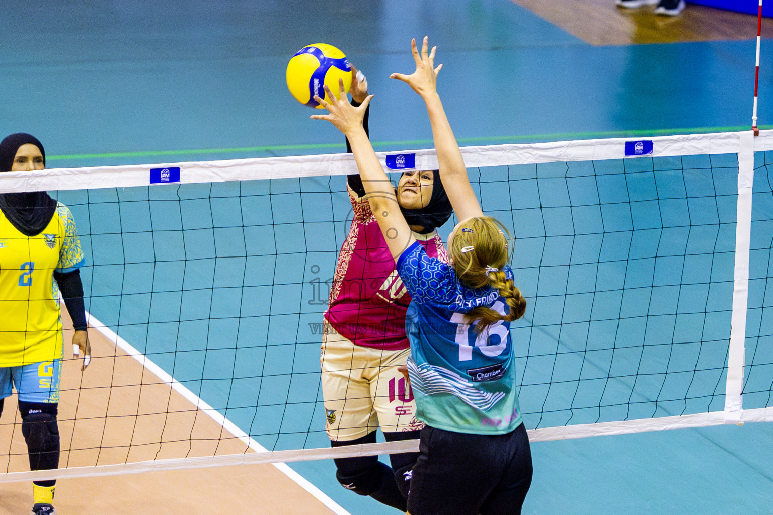 Club WAMCO vs City Friends Club in Day 6 of Women's Division of VAM Cup 2025 held in Male', Maldives on Monday, 14th April 2025 at Social Center Indoor Hall Photos By: Nausham Waheed / images.mv