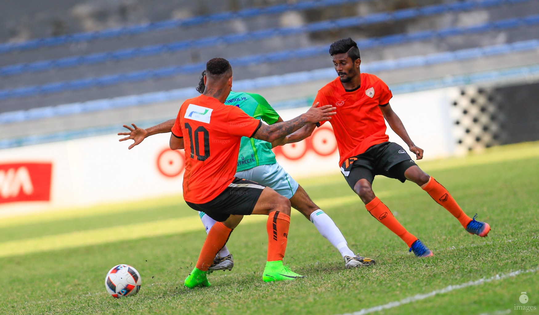 Club Eagles vs Green Street in STO Male' League in Male', Maldives, Wednesday, July 18, 2017. (Images.mv Photo/ Hussain Sinan). 