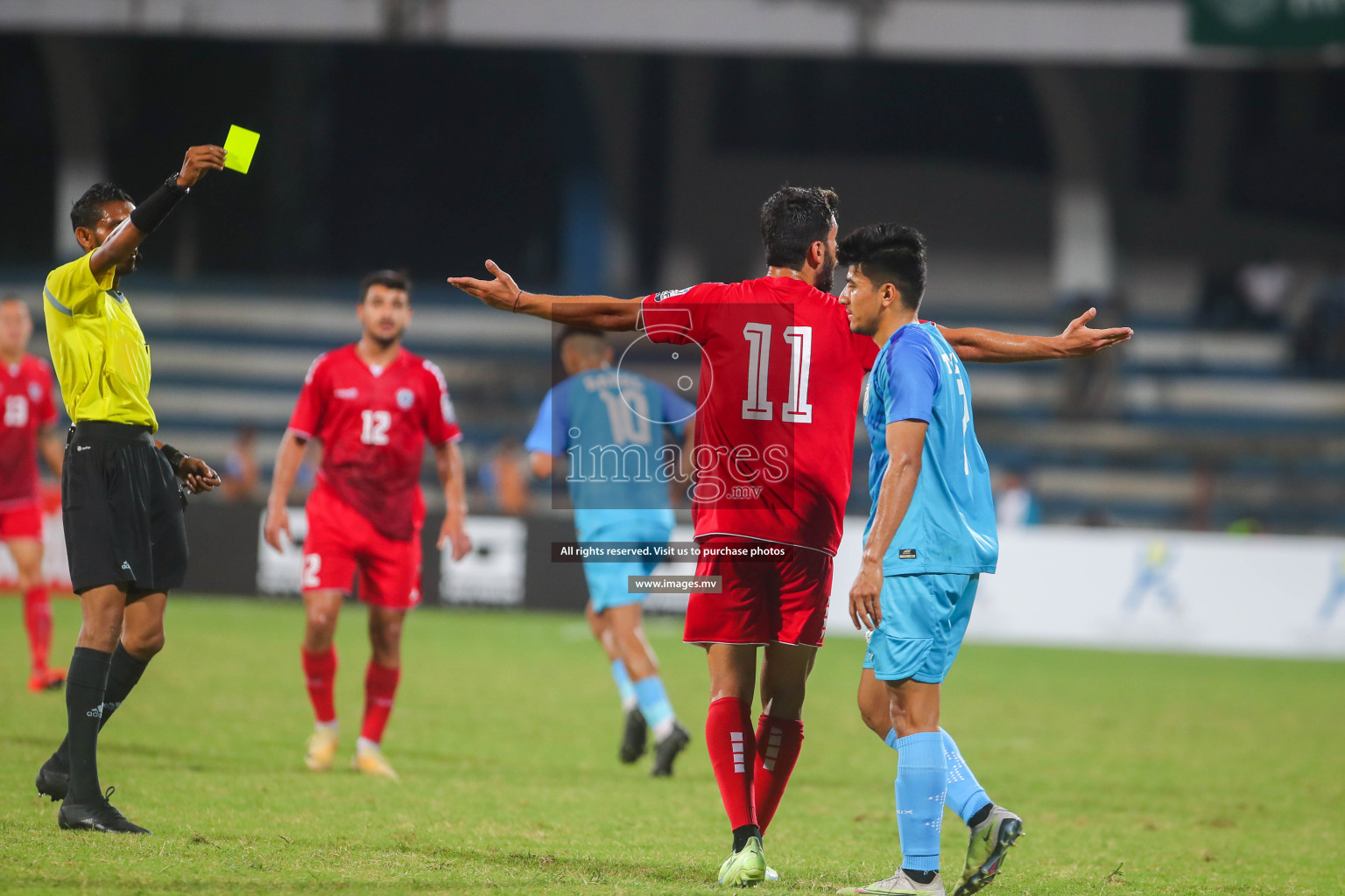 Lebanon vs India in the Semi-final of SAFF Championship 2023 held in Sree Kanteerava Stadium, Bengaluru, India, on Saturday, 1st July 2023. Photos: Hassan Simah / images.mv