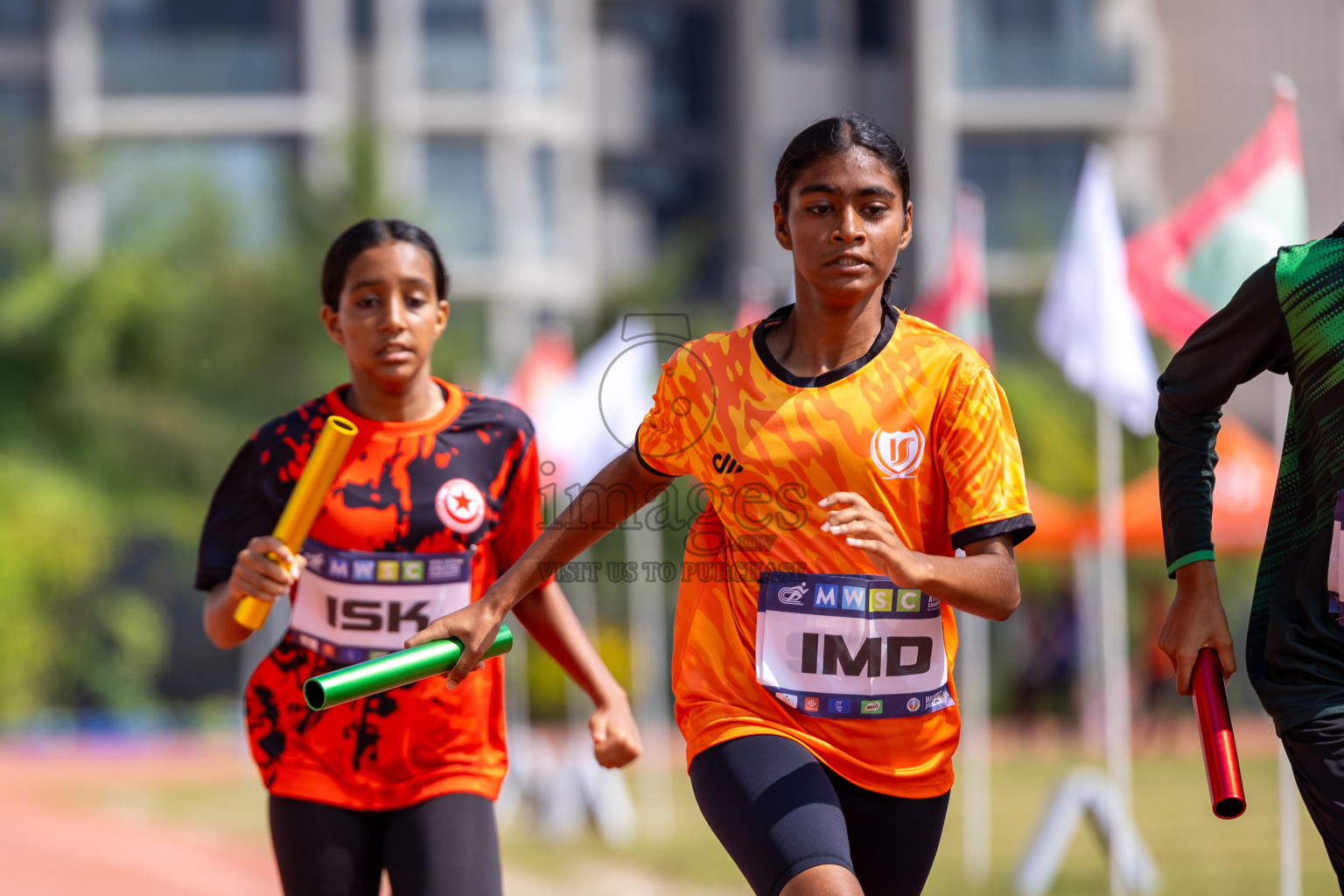 Day 6 of MWSC Interschool Athletics Championships 2024 held in Hulhumale Running Track, Hulhumale, Maldives on Thursday, 14th November 2024. Photos by: Ismail Thoriq / Images.mv