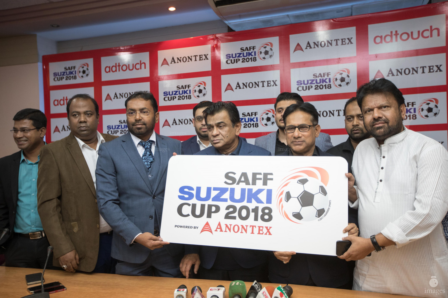 SAFF Suzuki Cup sponsor logo unveiling ceremony in Dhaka, Bangladesh, Monday, September 03, 2018. (Images.mv Photo/ Hussain Sinan).