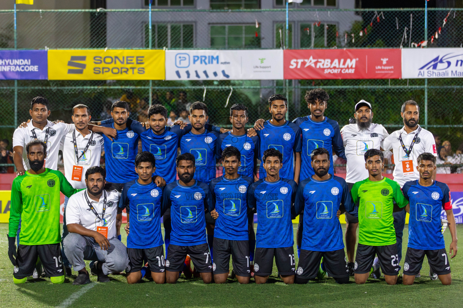 HA Vashafaru vs HA Hoarafushi in Day 5 of Golden Futsal Challenge 2024 was held on Friday, 19th January 2024, in Hulhumale', Maldives Photos: Mohamed Mahfooz Moosa / images.mv