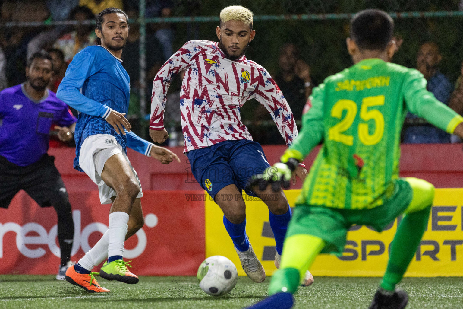 GA Nillandhoo vs GA Gemanafushi in Day 9 of Golden Futsal Challenge 2024 was held on Tuesday, 23rd January 2024, in Hulhumale', Maldives Photos: Nausham Waheed / images.mv