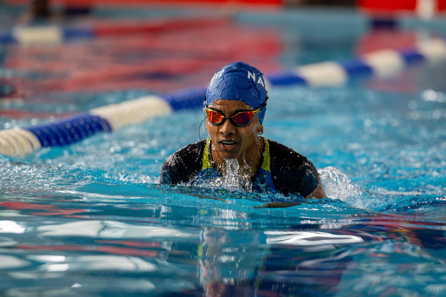 Day 4 of National Swimming Competition 2024 held in Hulhumale', Maldives on Monday, 16th December 2024. 
Photos: Hassan Simah / images.mv