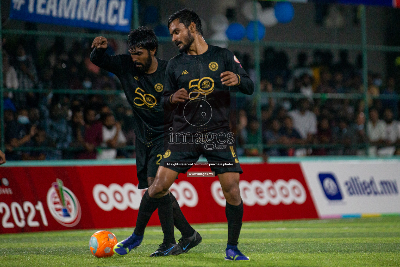 Prison Club vs MACL in the Quarter Finals of Club Maldives 2021 held at Hulhumale;, on 12th December 2021 Photos: Nasam / images.mv