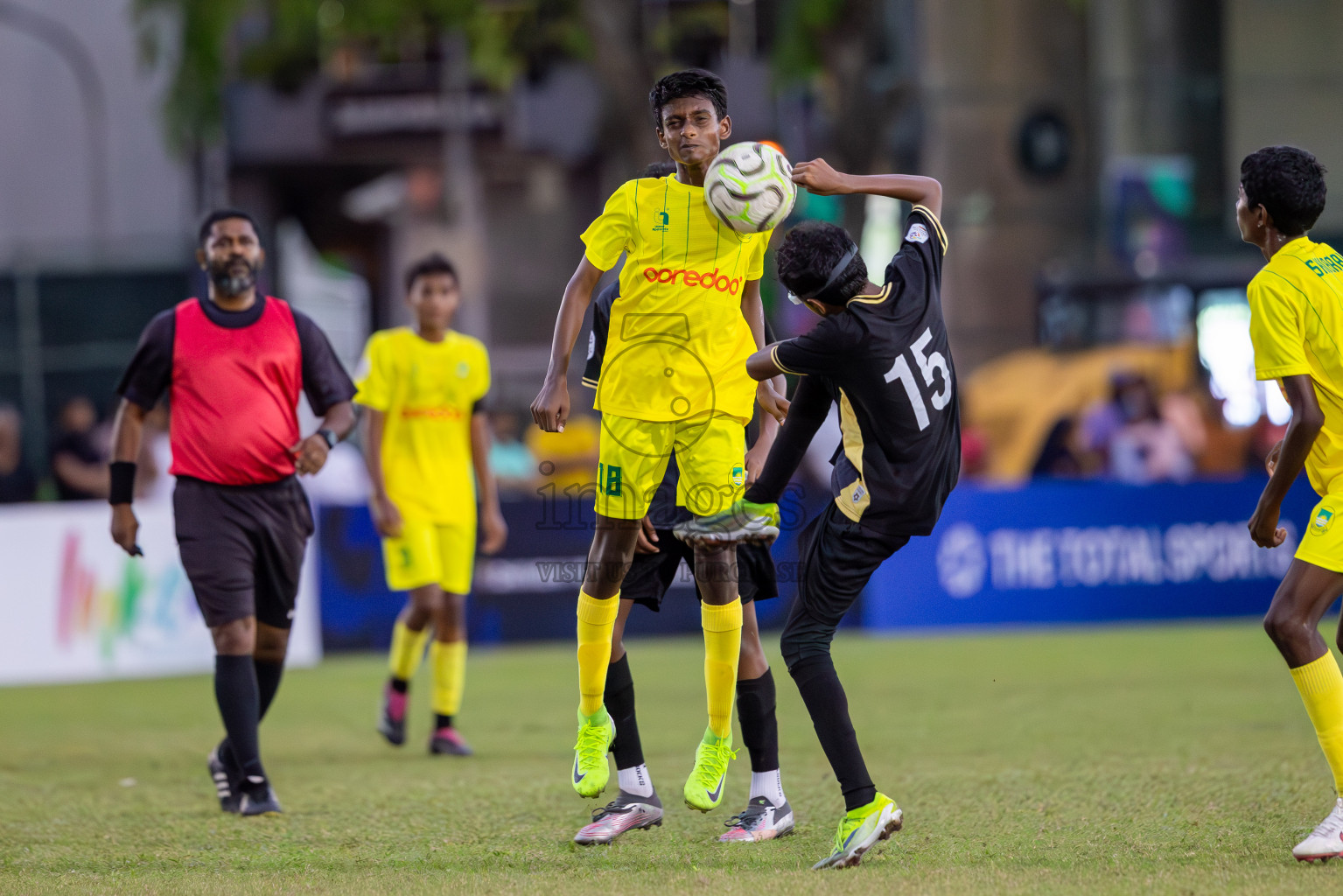 Eagles vs Maziya (U14) in Dhivehi Youth League 2024 - Day 2. Matches held at Henveiru Stadium on 22nd November 2024 , Friday. Photos: Shuu Abdul Sattar/ Images.mv