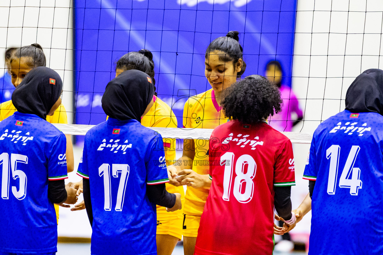 Maldives vs Sri Lanka in Day 2 of CAVA U20 Woman's Volleyball Championship 2024 was held in Social Center, Male', Maldives on 19th July 2024. Photos: Nausham Waheed / images.mv