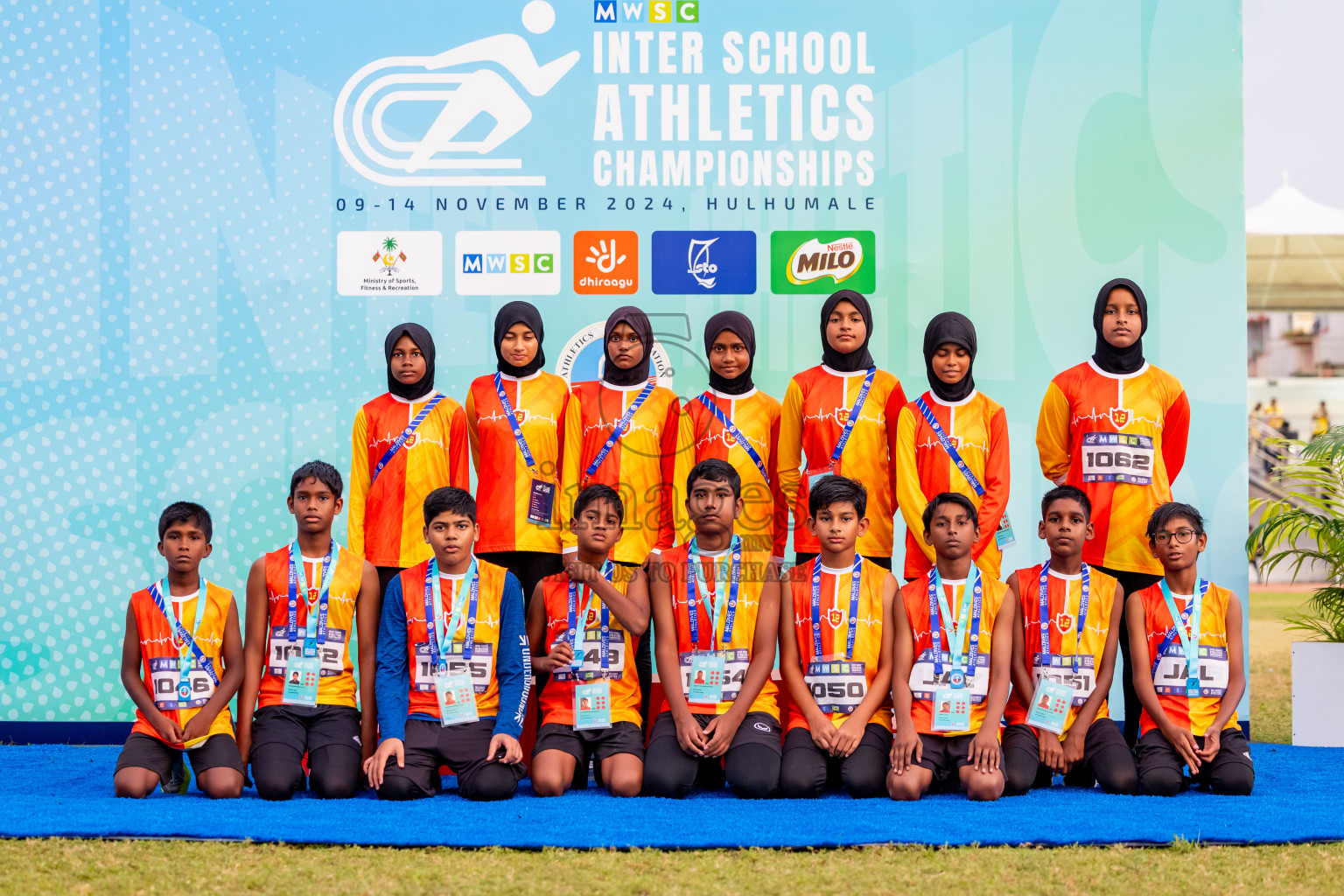 Day 6 of MWSC Interschool Athletics Championships 2024 held in Hulhumale Running Track, Hulhumale, Maldives on Thursday, 14th November 2024. Photos by: Nausham Waheed / Images.mv