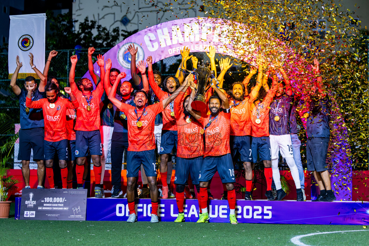Police Club vs STELCO Rc in Final of Office League 2025 was held on Friday, 9th May 2025 in Hulhumale', Maldives. Photos: Nausham Waheed  / images.mv