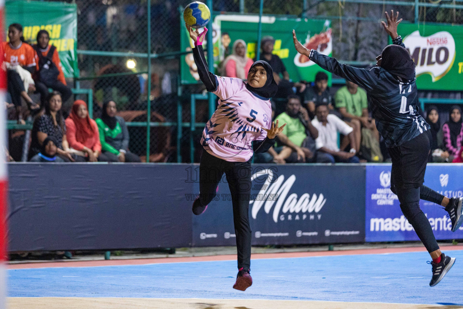 Day 16 of 10th National Handball Tournament 2023, held in Handball ground, Male', Maldives on Wednesday, 13th December 2023 Photos: Nausham Waheed/ Images.mv