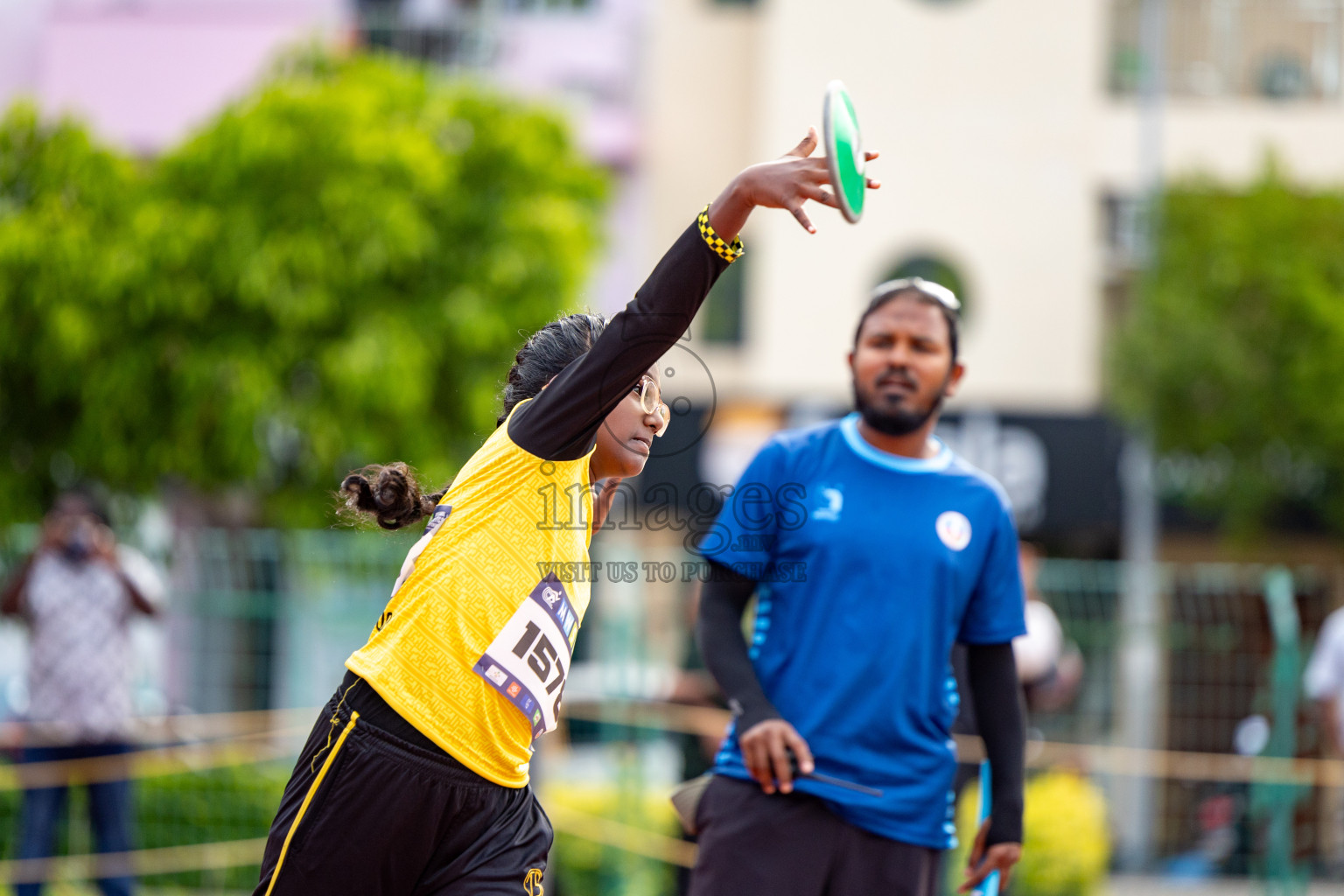 Day 2 of MWSC Interschool Athletics Championships 2024 held in Hulhumale Running Track, Hulhumale, Maldives on Sunday, 10th November 2024. 
Photos by:  Hassan Simah / Images.mv