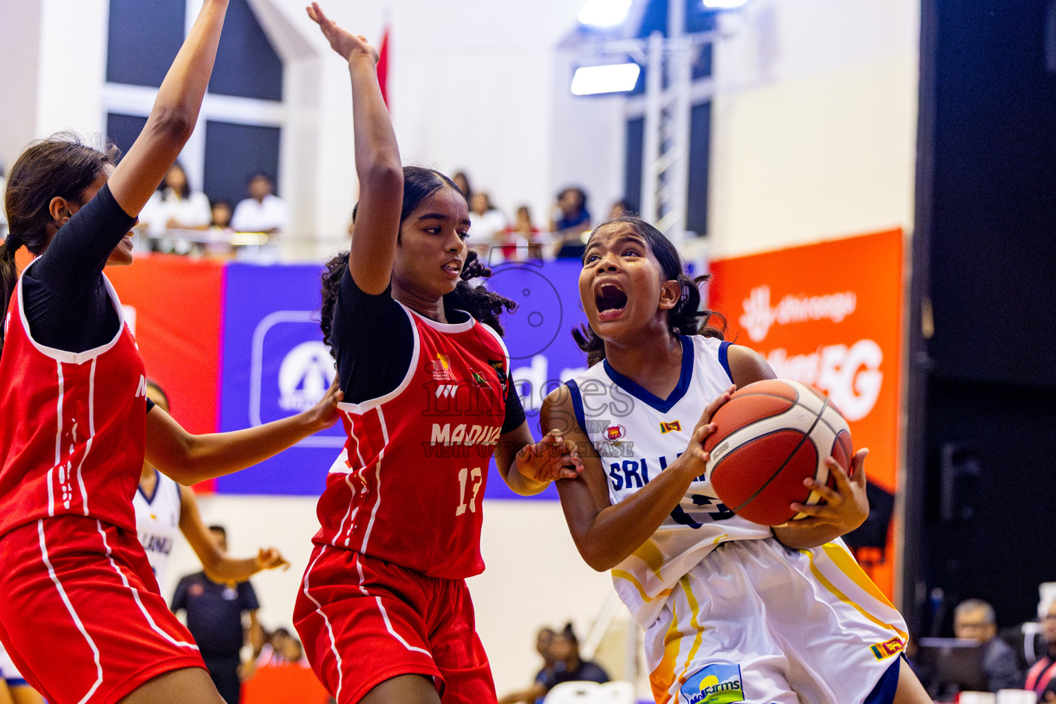 Maldives vs SriLanka in Day 2 of Under 16 Woman's Asian Cup SABA Qualifiers 2025 was held in Social Center, Male', Maldives on Friday, 13th June 2025. Photos: Nausham Waheed / images.mv