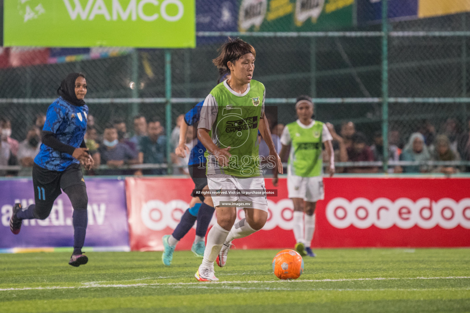 Ports Limited vs WAMCO - in the Finals 18/30 Women's Futsal Fiesta 2021 held in Hulhumale, Maldives on 18 December 2021. Photos by Nausham Waheed & Shuu Abdul Sattar