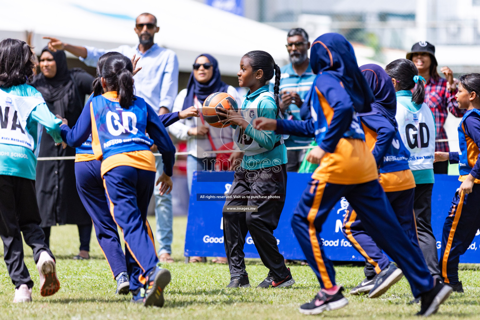 Day 1 of Nestle' Kids Netball Fiesta 2023 held in Henveyru Stadium, Male', Maldives on Thursday, 30th November 2023. Photos by Nausham Waheed / Images.mv