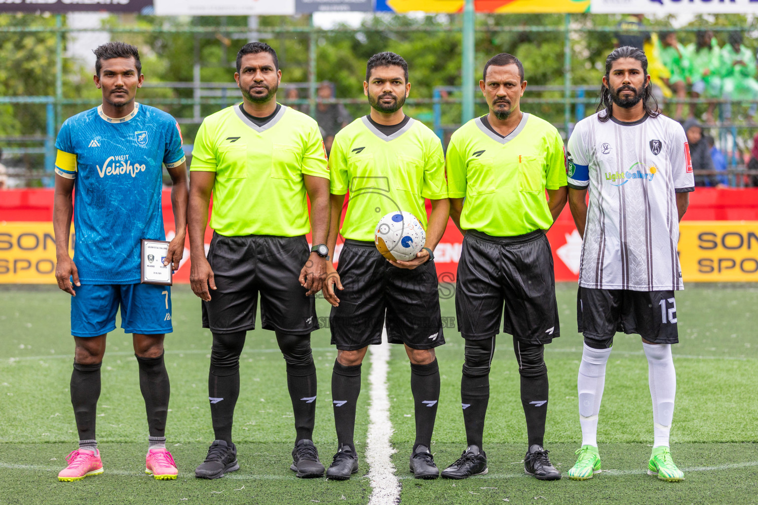 N. Miladhoo vs N.Velidhoo in Day 21 of Golden Futsal Challenge 2025 was held on Saturday , 25 January 2025, in Hulhumale', Maldives. Photos: Shuu Abdul Sattar, / images.mv