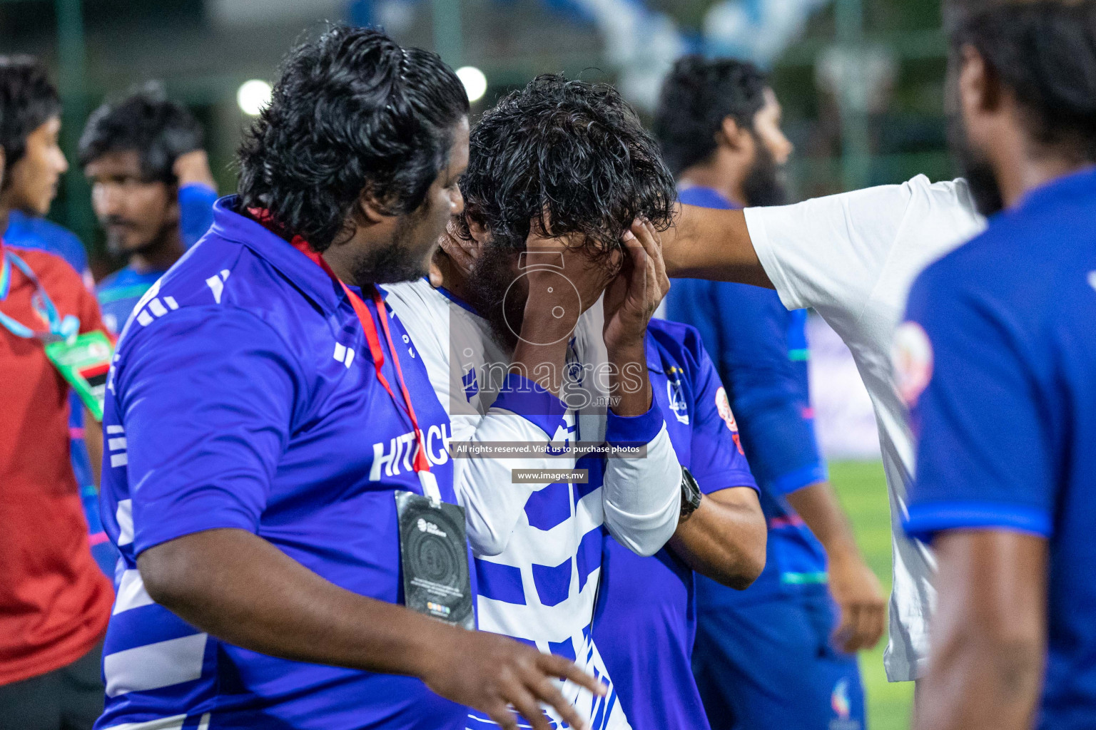 STO RC Vs Team Fenaka in the Quarter Finals of Club Maldives 2021 held in Hulhumale, Maldives on 13 December 2021. Photos: Shu Abdul Sattar / images.mv