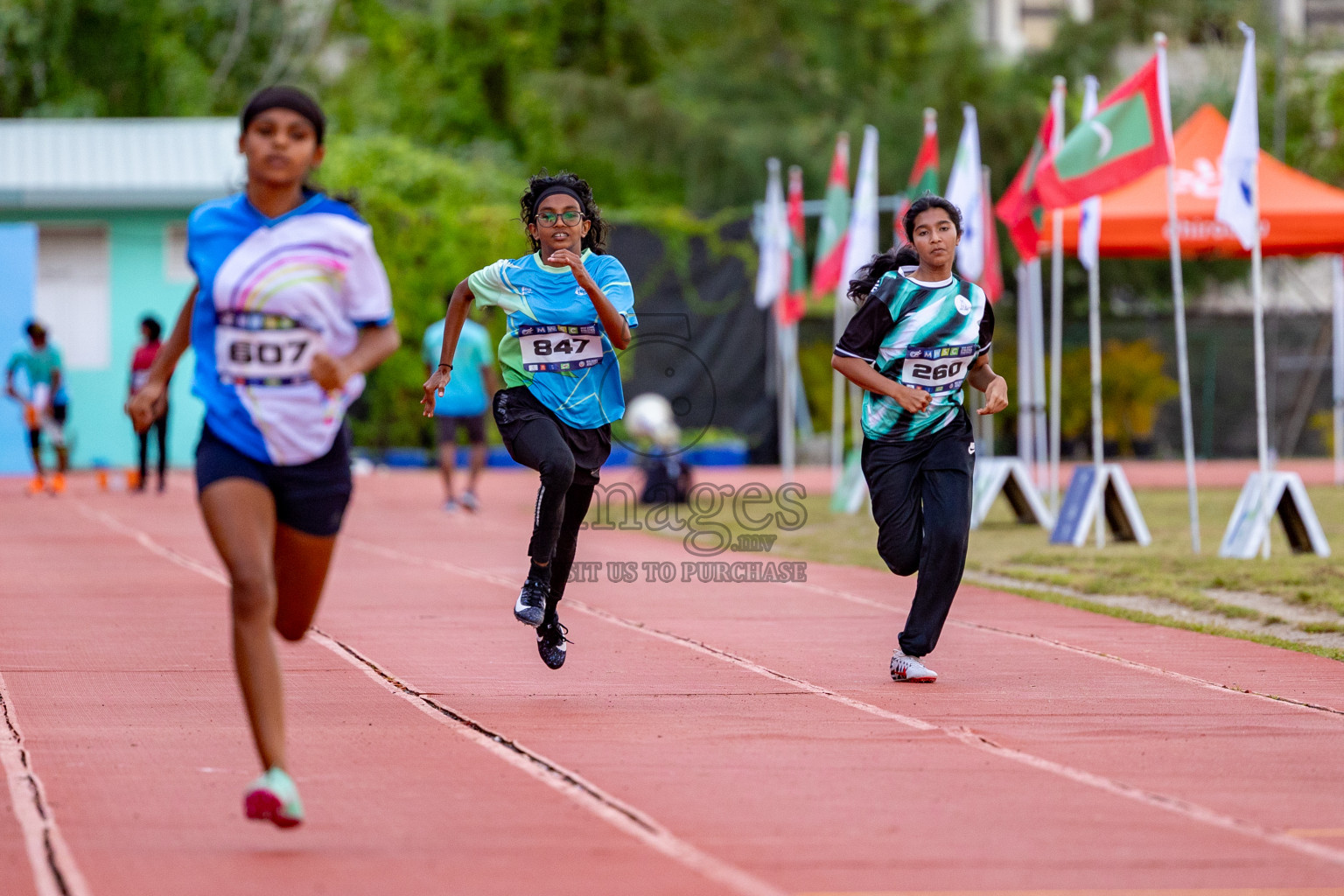 Day 1 of MWSC Interschool Athletics Championships 2024 held in Hulhumale Running Track, Hulhumale, Maldives on Saturday, 9th November 2024. 
Photos by: Hassan Simah / Images.mv