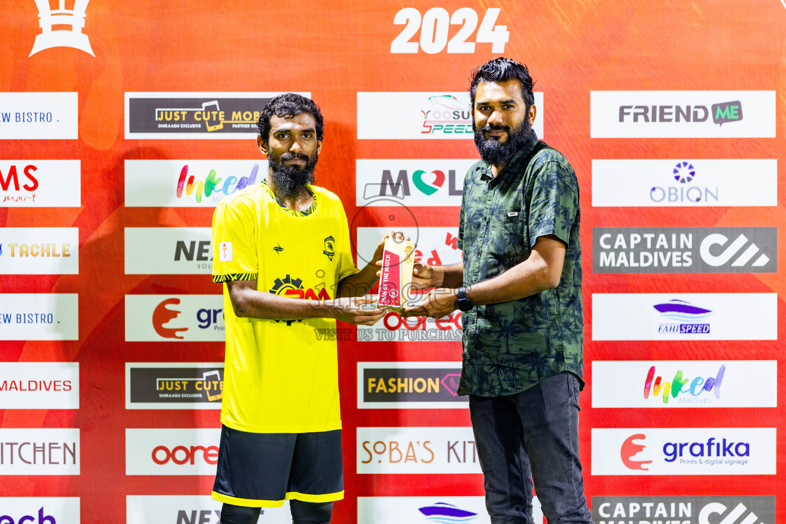 Friends vs Vela Sports Club in Day 3 of Eydhafushi Futsal Cup 2024 was held on Wednesday, 10th April 2024, in B Eydhafushi, Maldives Photos: Nausham Waheed / images.mv