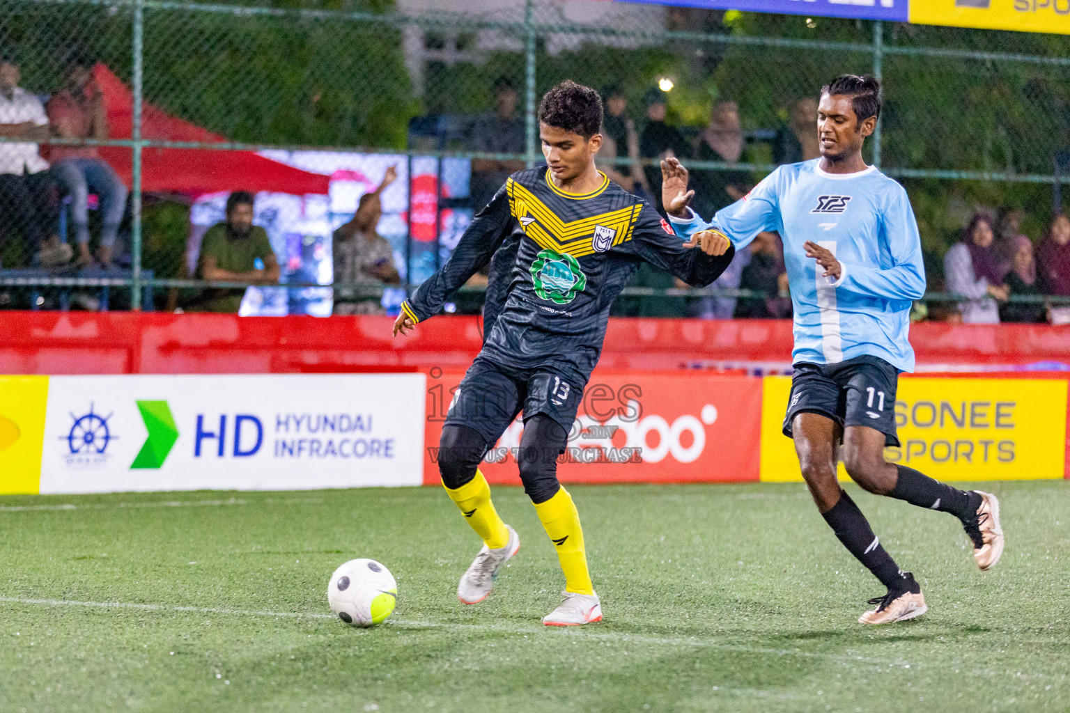 F Magoodhoo vs F Feeali in Day 17 of Golden Futsal Challenge 2024 was held on Wednesday, 31st January 2024, in Hulhumale', Maldives Photos: Hassan Simah / images.mv