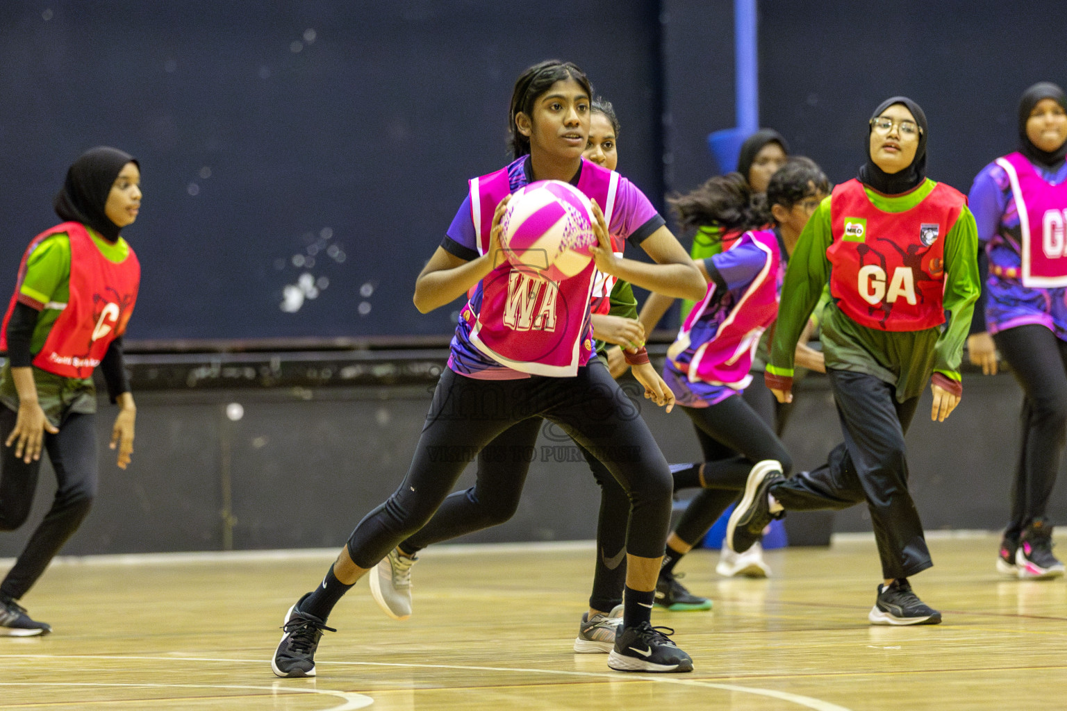 FIONTI Academy A vs N Sports Academy A in Day 2 of 3rd Junior Championship - Netball association of Maldives, held at Social Center on Monday 20th January 2025 . Photos by Shuu Abdul Sattar