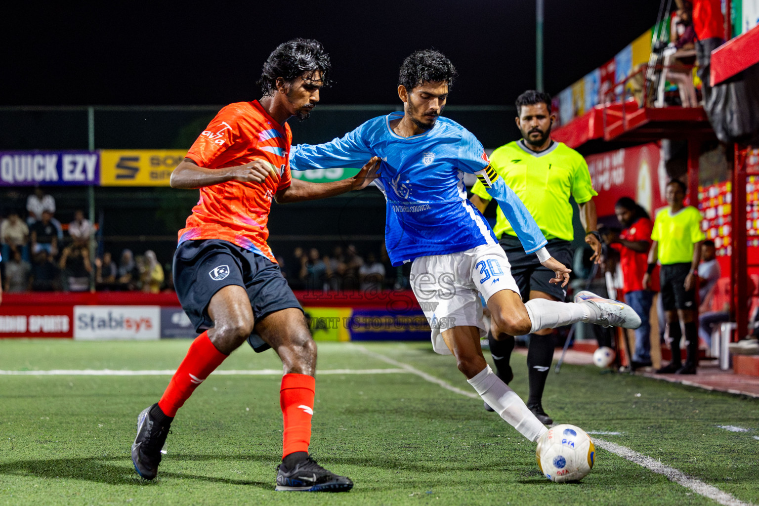 Sh Kanditheemu vs Sh Milandhoo in Day 11 of Golden Futsal Challenge 2025 was held on Wednesday, 15th January 2025, in Hulhumale', Maldives Photos: Nausham Waheed / images.mv