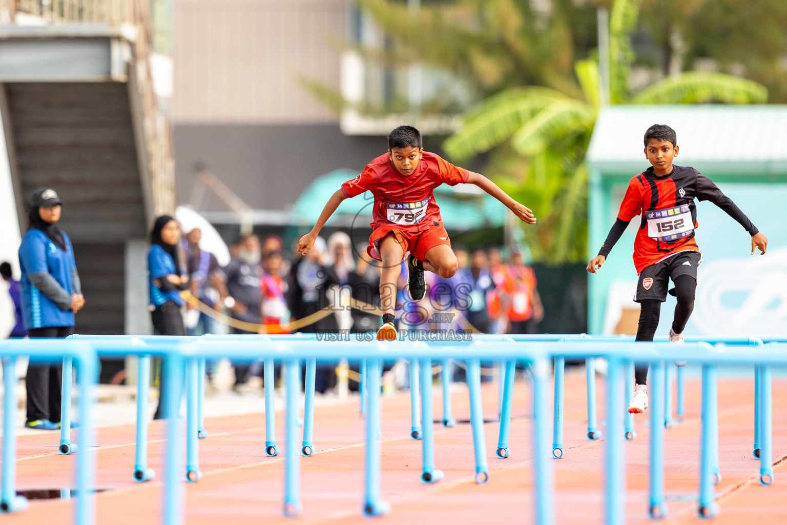 Day 2 of MWSC Interschool Athletics Championships 2024 held in Hulhumale Running Track, Hulhumale, Maldives on Sunday, 10th November 2024.
Photos by: Ismail Thoriq / Images.mv