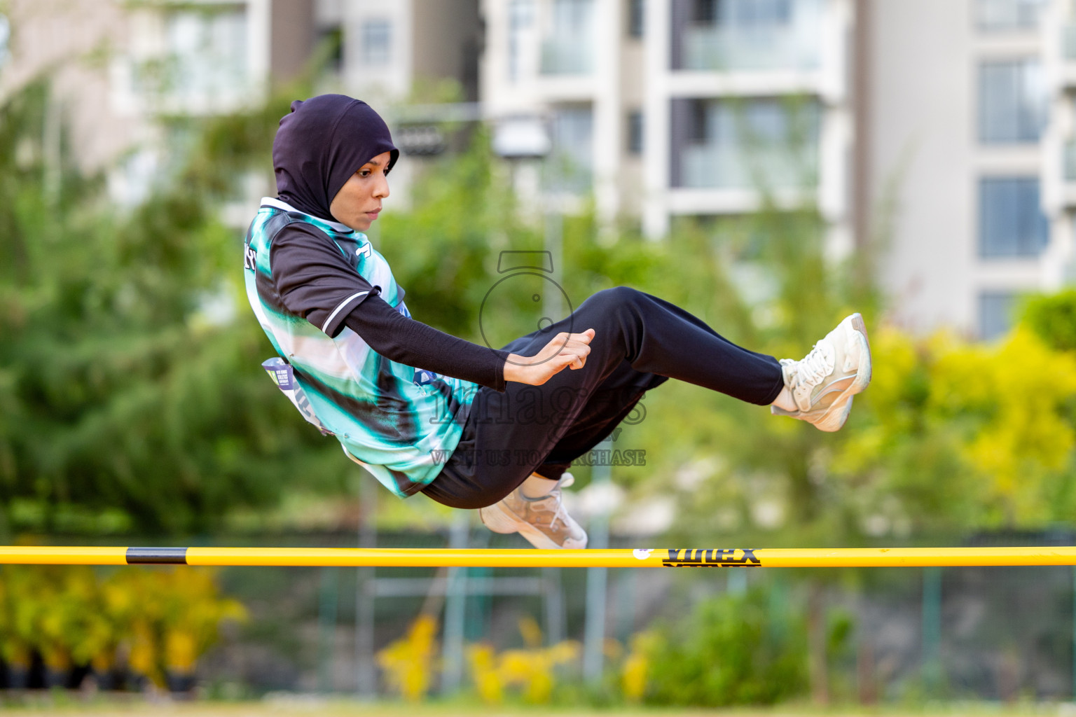 Day 2 of MWSC Interschool Athletics Championships 2024 held in Hulhumale Running Track, Hulhumale, Maldives on Sunday, 10th November 2024. 
Photos by: Hassan Simah / Images.mv