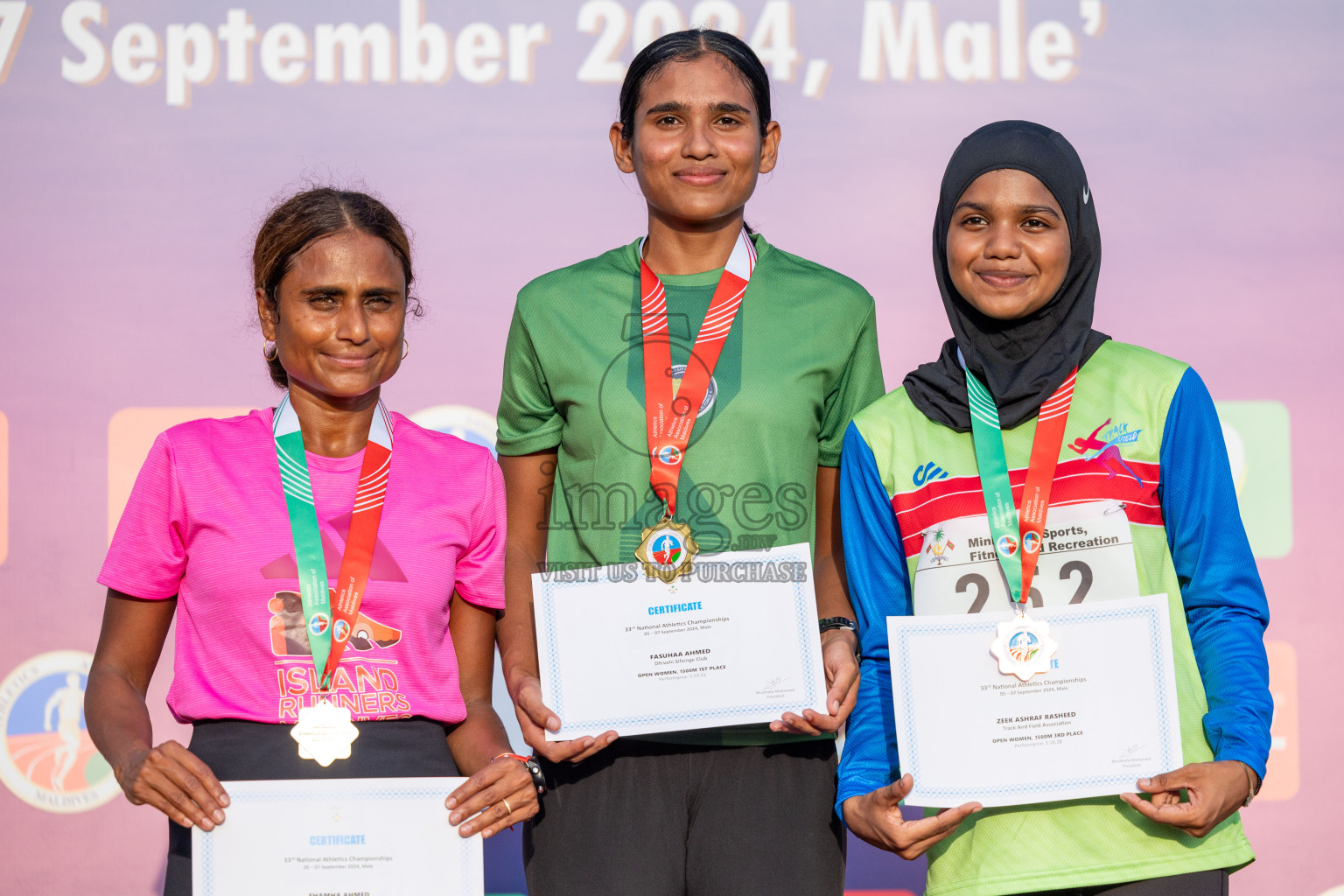 Day 2 of 33rd National Athletics Championship was held in Ekuveni Track at Male', Maldives on Friday, 6th September 2024.
Photos: Ismail Thoriq  / images.mv