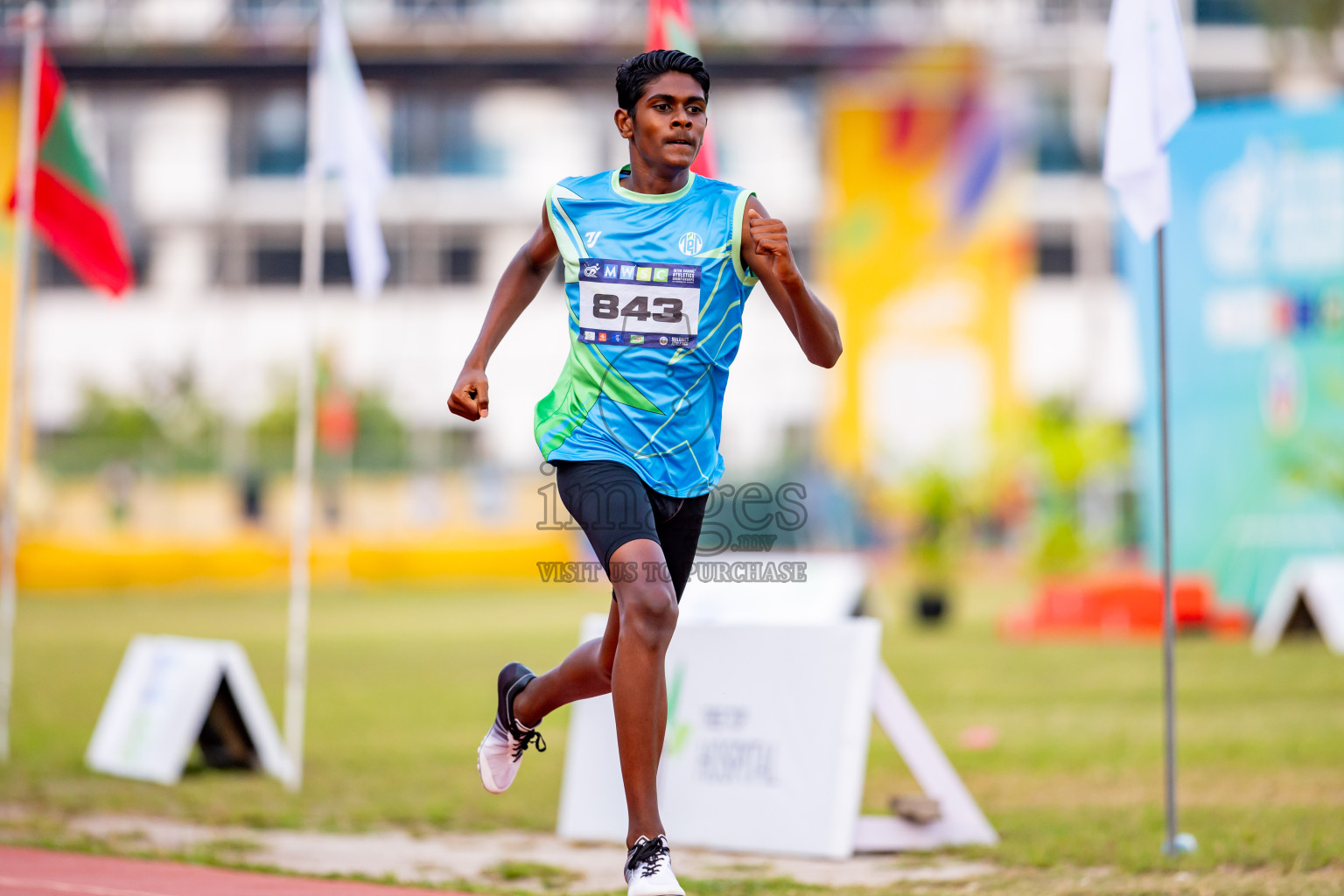 Day 5 of MWSC Interschool Athletics Championships 2024 held in Hulhumale Running Track, Hulhumale, Maldives on Wednesday, 13th November 2024. Photos by: Nausham Waheed / Images.mv